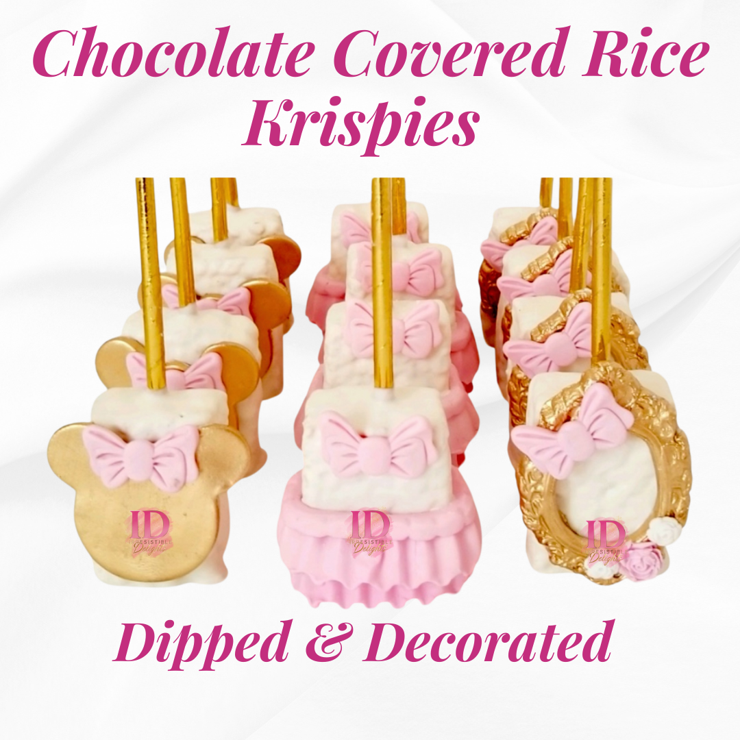 Chocolate Covered Rice Krispies Decorated