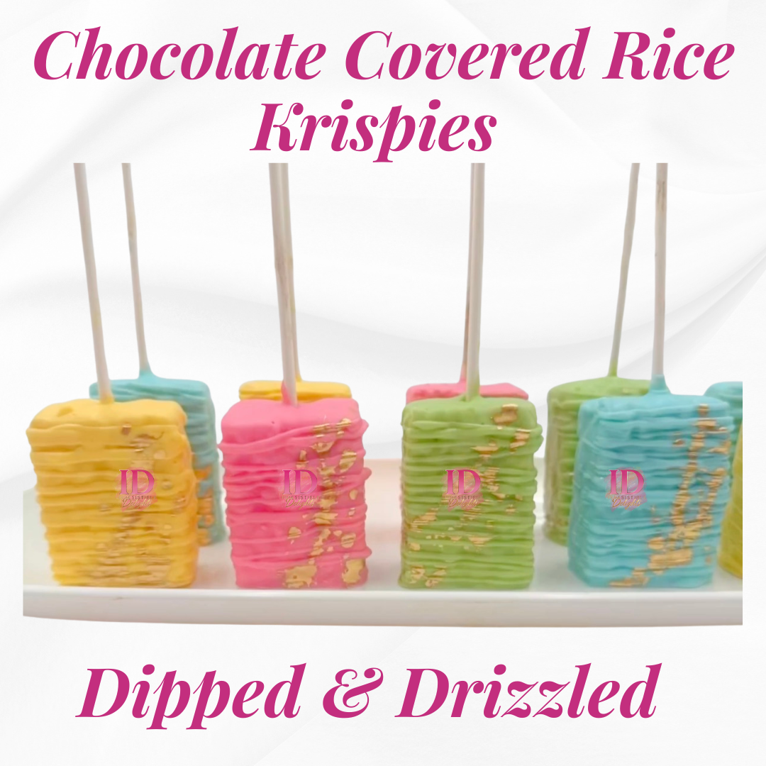 Chocolate Covered Rice Krispies Drizzled