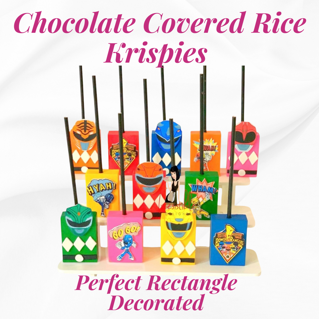 Chocolate Covered Rice Krispies Perfect Rectangle Decorated